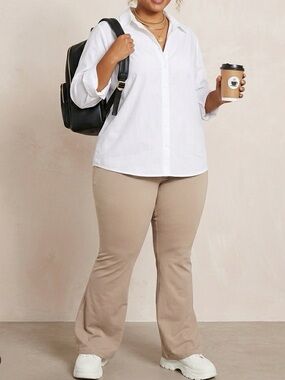 All in Motion Cream High Waisted Flare Leggings NWT